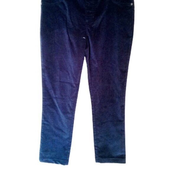 Black Stretch Corduroy Pants Size 8 - Picture 2 of 3